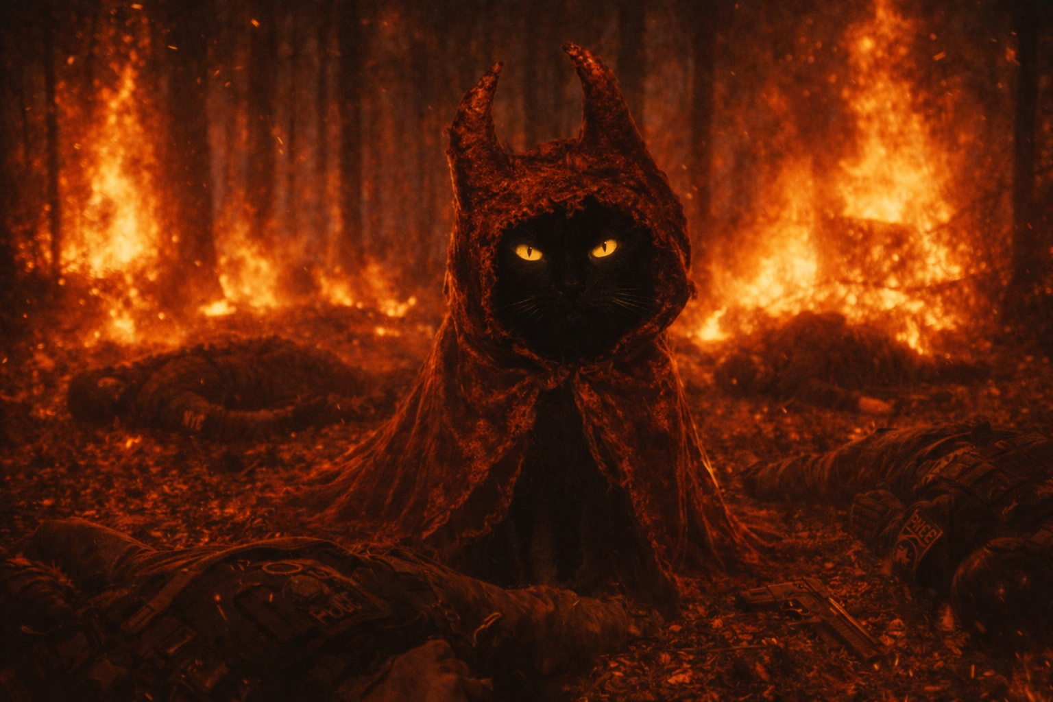 Gato Diabo após massacrar a equipe Delta