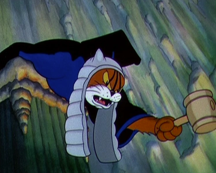 Gato Julgador - Fotografia durante interrogatório